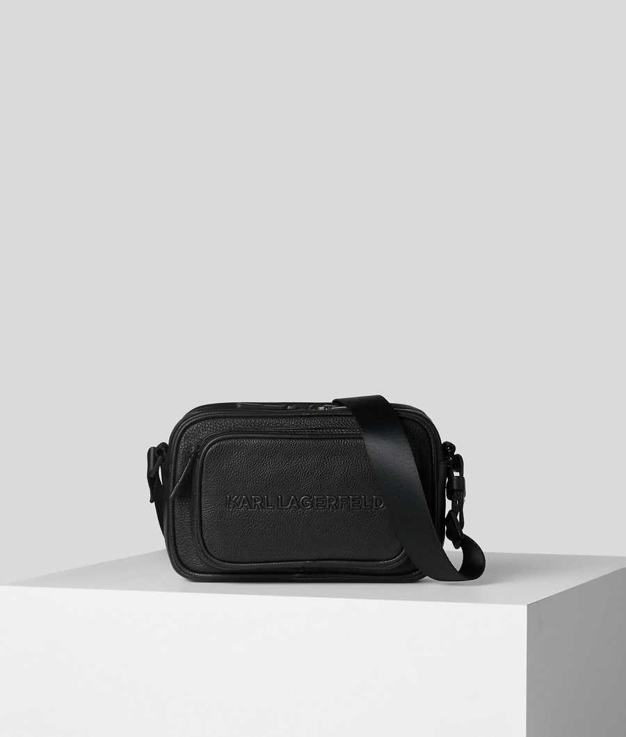 Karl Lagerfeld Shooting Stars K/ikonik 2.0 Nylon Camera Bag Black