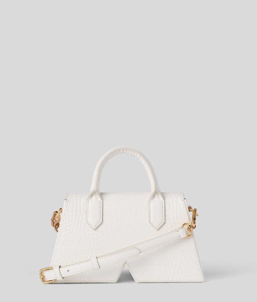 Women's K/SEVEN GRAIN LEATHER SHOULDER BAG by KARL LAGERFELD